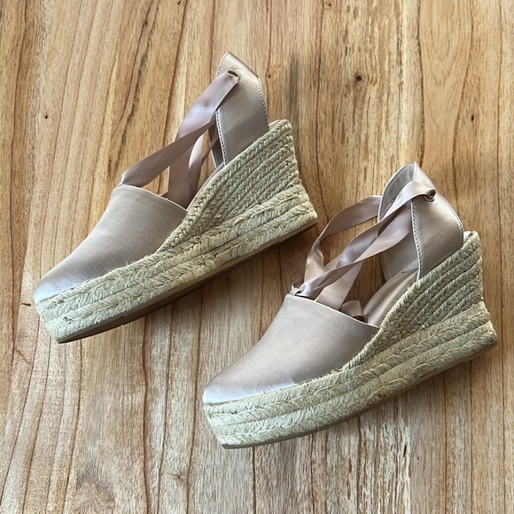 Tory Burch wedge Elisa Satin Espadrilles - Picture 3 of 7
